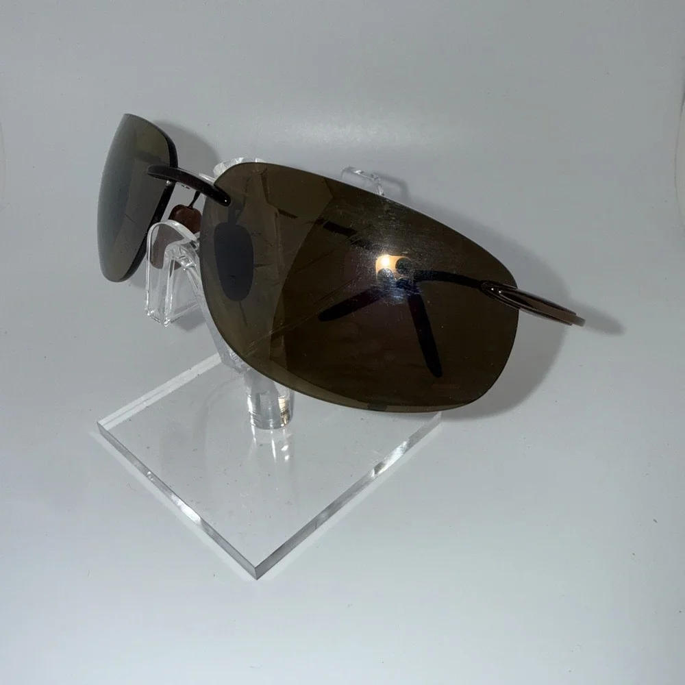 Maui Jim Genuine MALA-MJ-525-26 Rimless Polarized Sunglasses GunmetalGray Invest